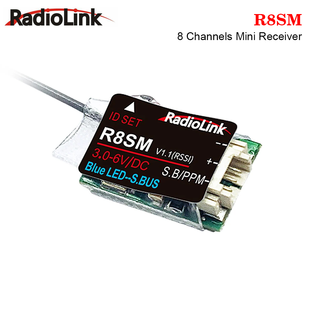 Receiver Sbus 8Ch - Radiolink R8SM 8CH Mini RC-ontvanger, SBUS/PPM-signaaluitgang,