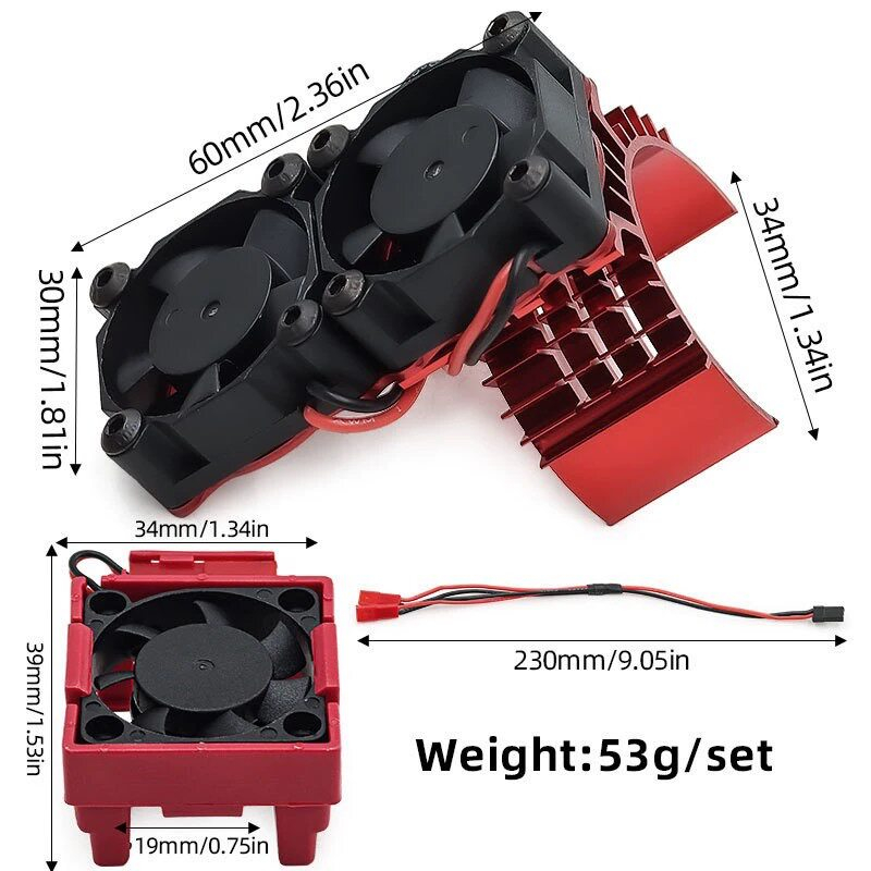 Rc Hobby Shops - Dubbele Koelventilatorset Hoge-Snelheid Koellichaam voor Traxxas