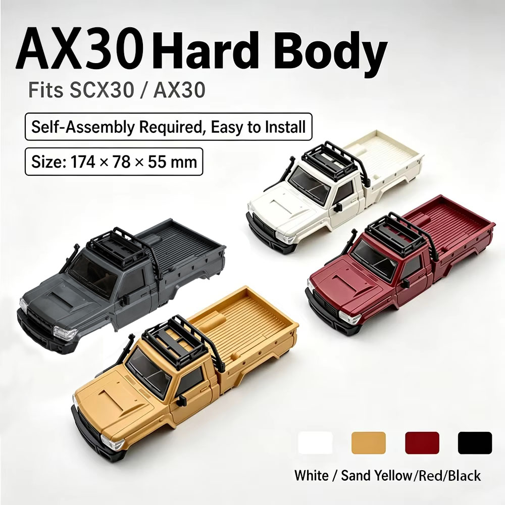 Rc Hobby Grade Truck - AX30 Pickup Hard Body Carrosserie voor