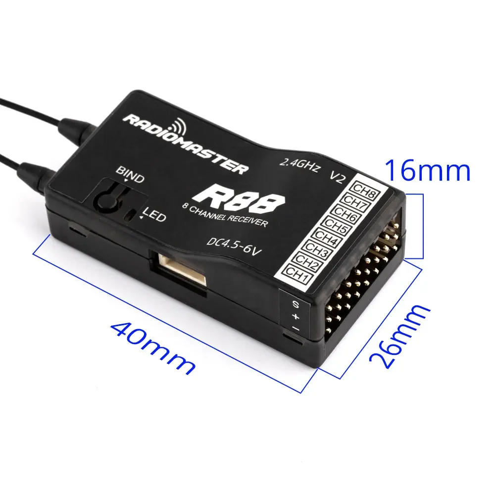 RadioMaster R88 V2.0 8-kanaals - Receiver Sbus 8Ch recensie en prijs