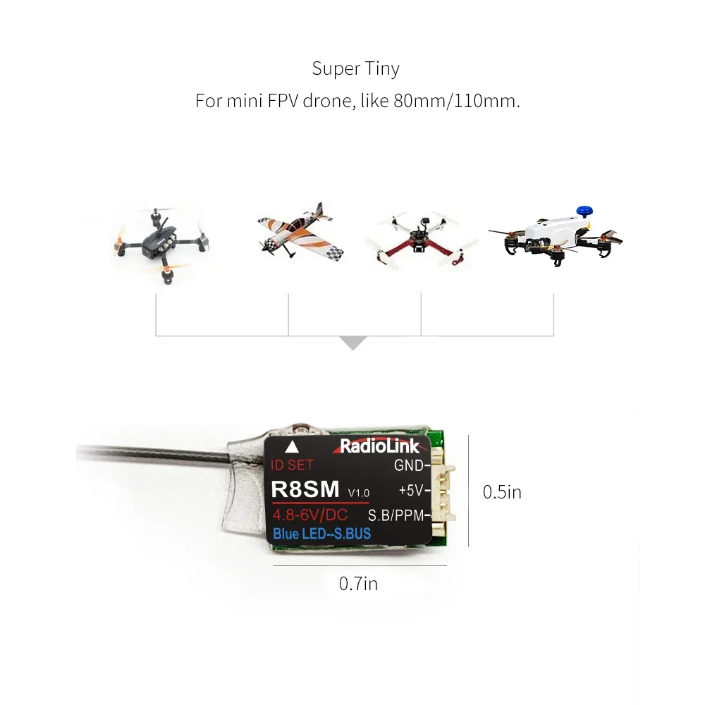 Radiolink R8SM 8CH Mini RC-ont - Receiver Sbus 8Ch recensie en prijs