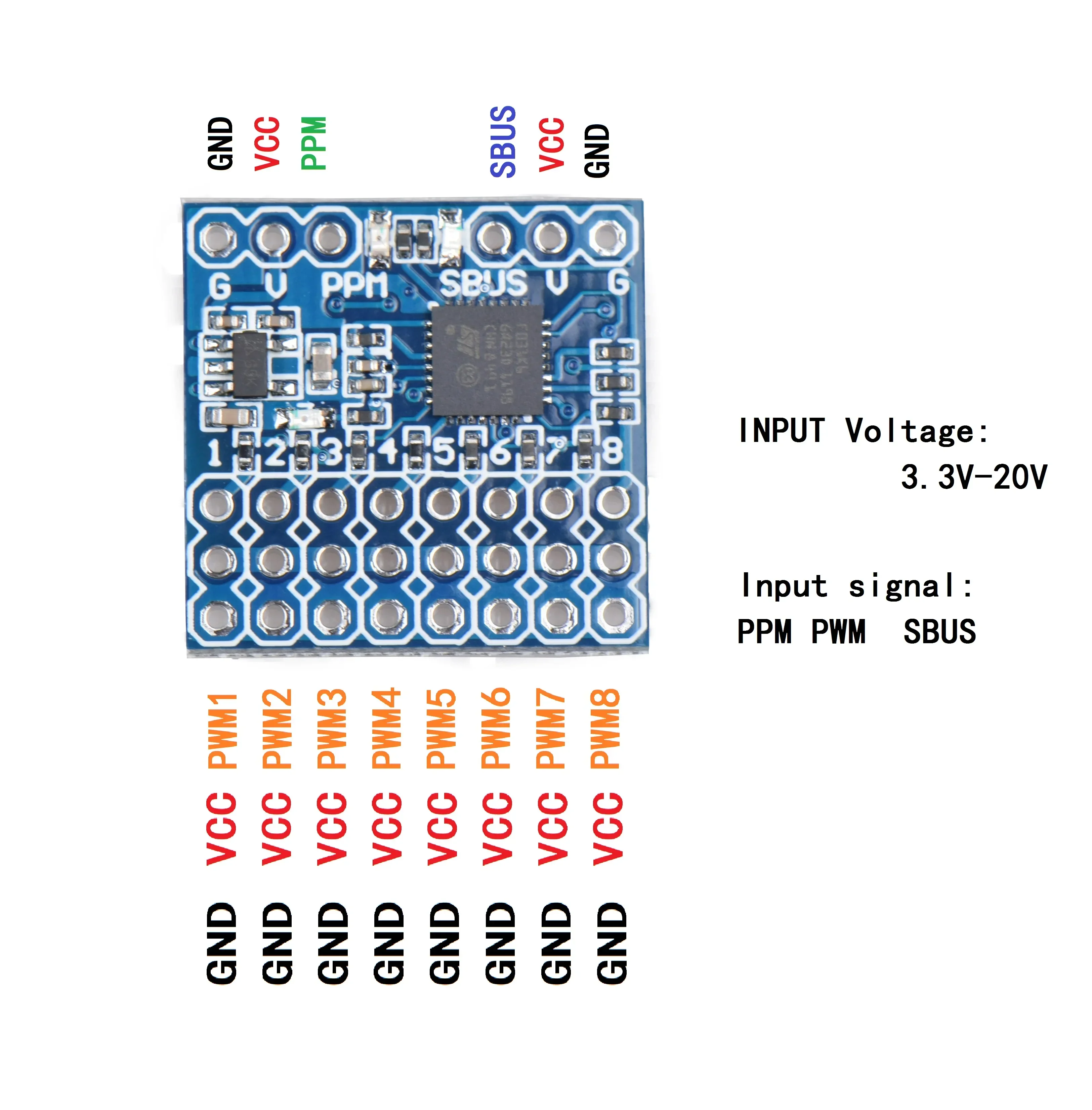 JHEMCU SPP-SBUS 8CH Converter  - Receiver Sbus 8Ch recensie en prijs